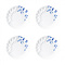  Ontbijtbord Blauw Vouw - set van 4
