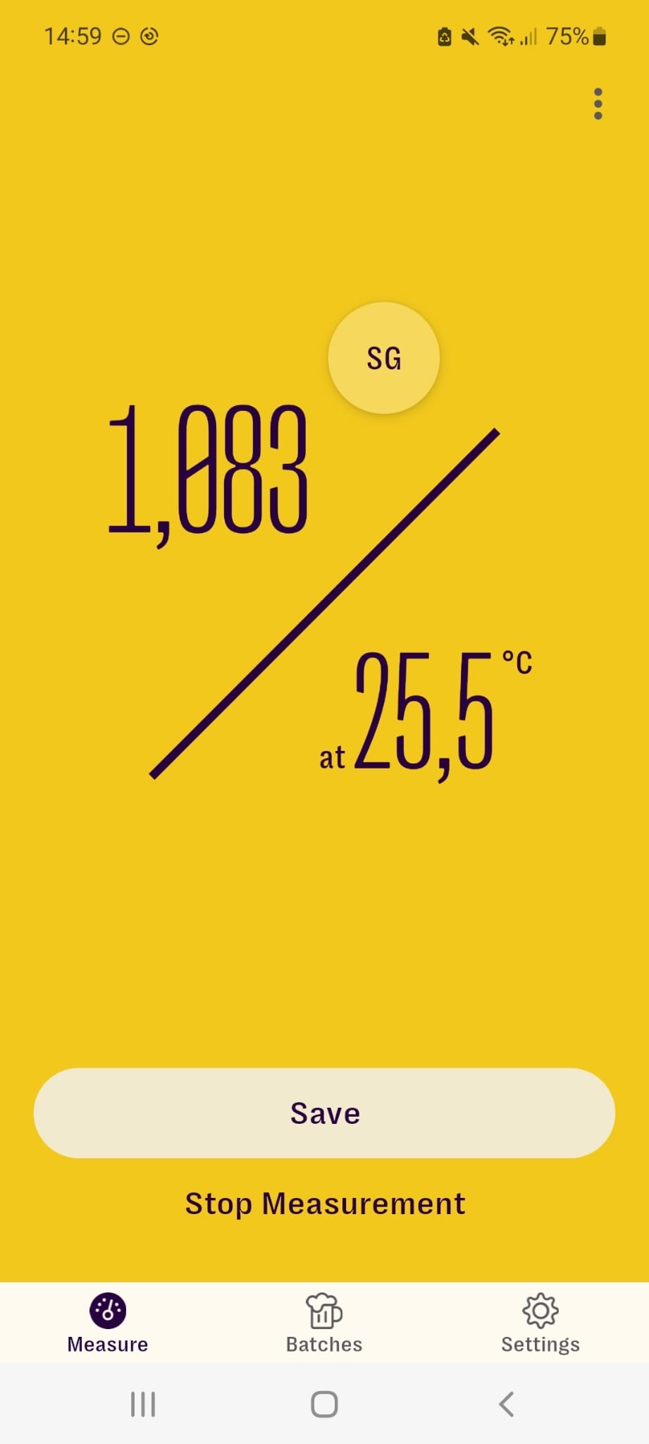 SG measurement with EasyDens App