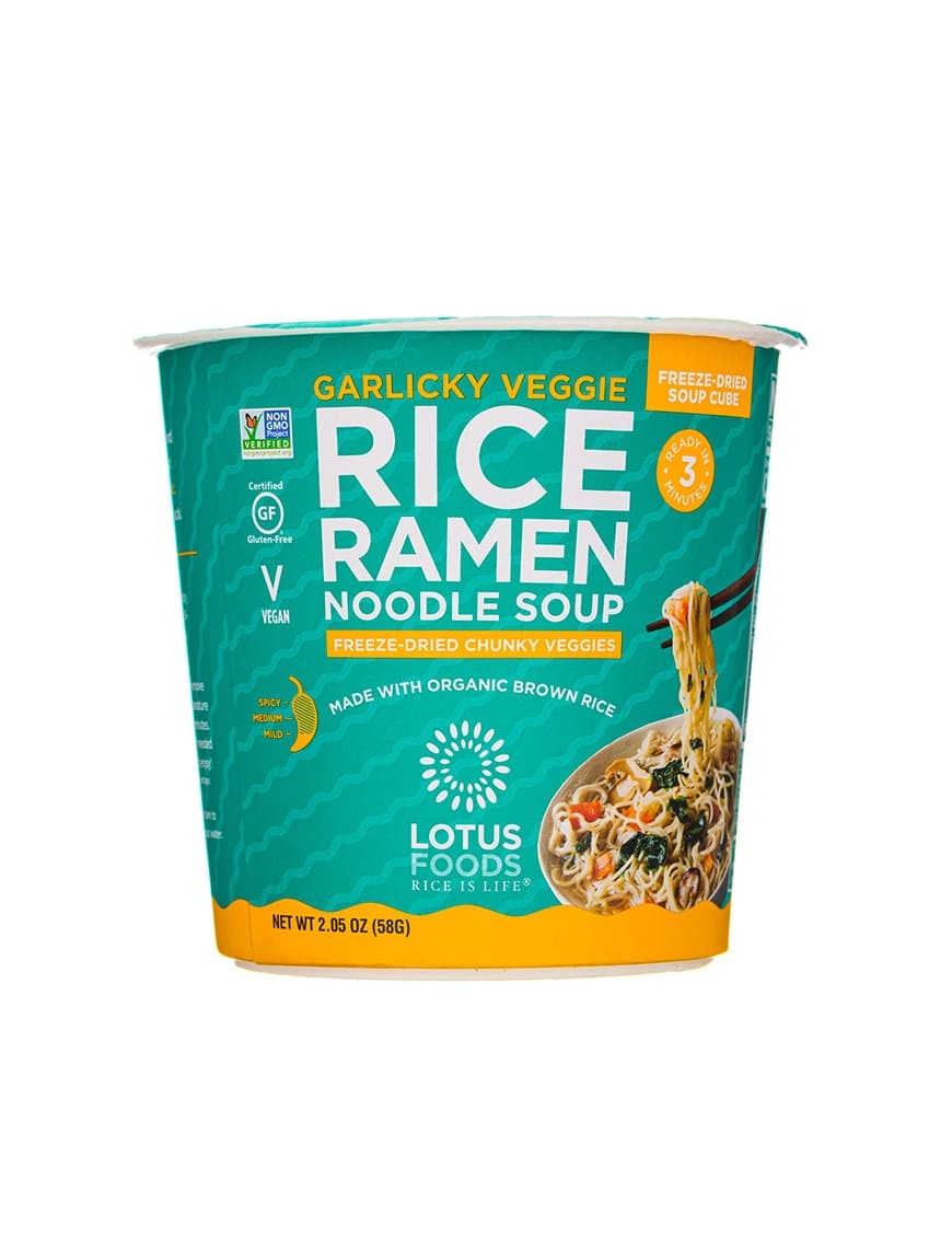 Gluten Garlicky Veggie Rice Ramen Noodle Soup