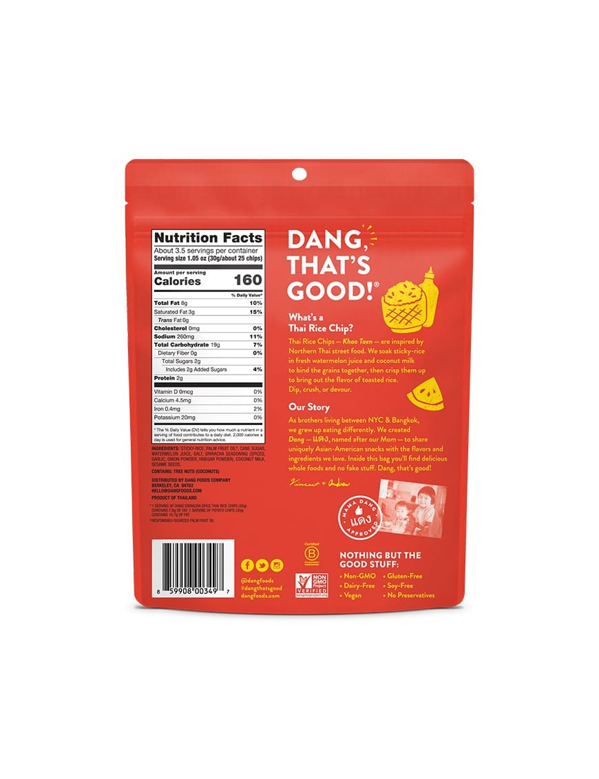 Farm Product Dang Sriracha Spice Sticky Rice Chips