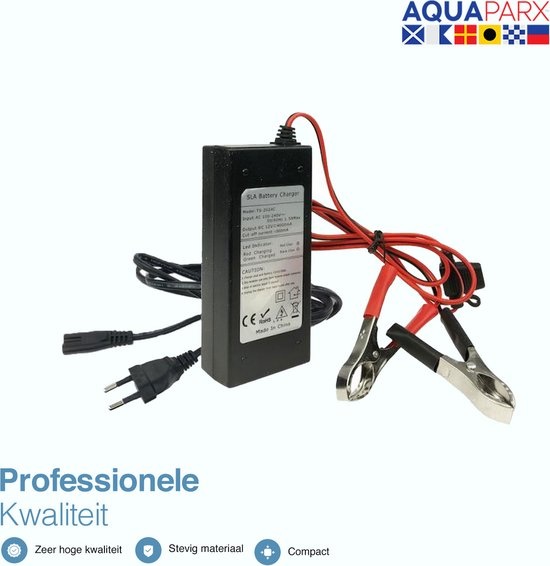 Aquaparx Acculader 12V / 4AH - druppellader