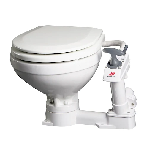 Johnson Pump Johnson Pump AquaT Handpomp scheepstoilet, Comfort Pot, Inlaat 19mm, Uitlaat 38mm, soft-close