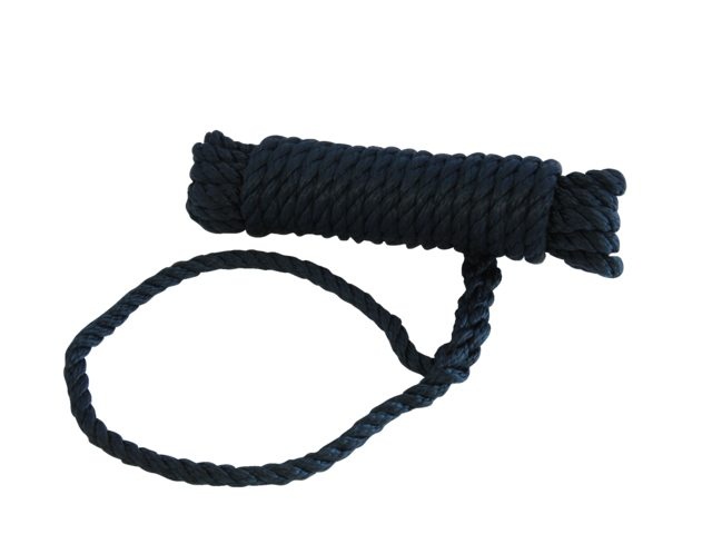 Talamex Landvast polyester 3-strengs zwart 10mm 8m