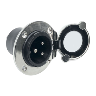 Allpa Boordstopcontact 16A, CE, IP56, RVS316, Ø87mm