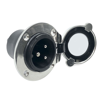 Allpa Boordstopcontact 16A, CE, IP56, RVS316, Γ87mm