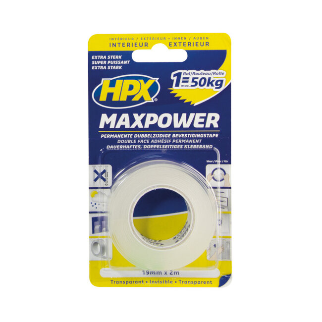 HPX  Max power transparant 19mm x 2M