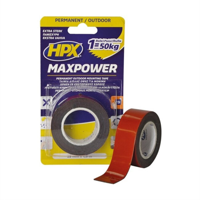 HPX Max Power Outdoor - zwart 25mm x 1,5m