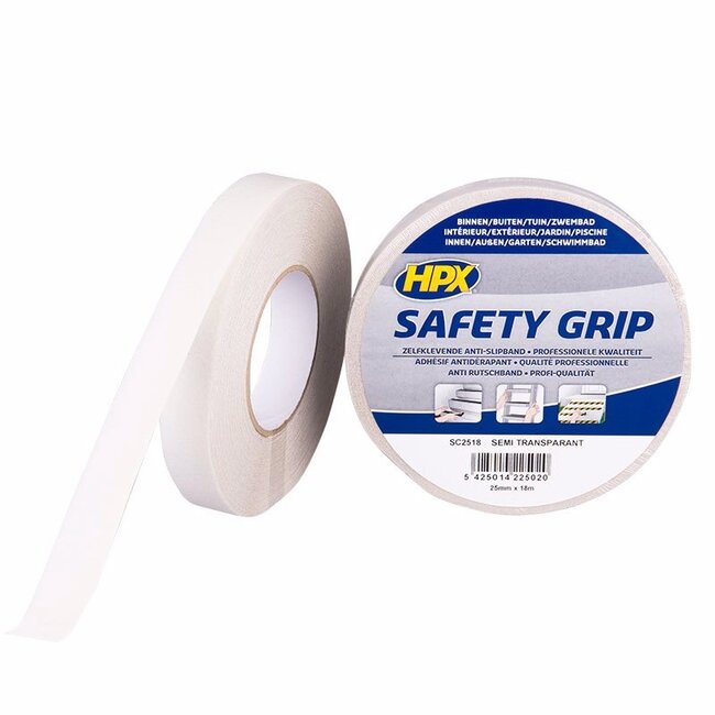 HPX Safety Grip - semi-transp., 25mm x 18 M