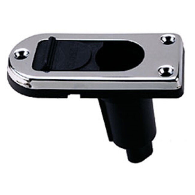 Perko 1045 RONDE BASIS 0° 2-PINS CHROOM-ZWART