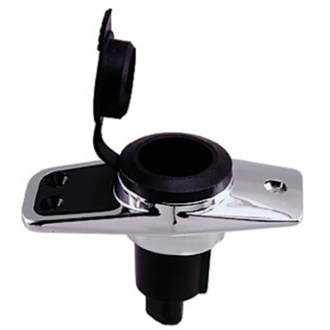 Perko 1045 RONDE BASIS 0° 2-PINS CHROOM-ZWART