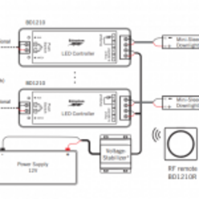 Båtsystem POLARIS BD1210R8 REMOTE DIMMER SWITCH 8CH