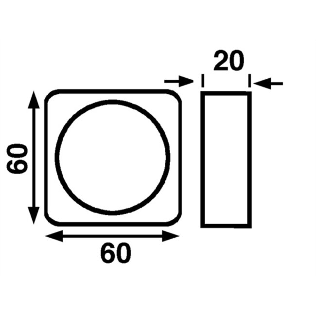 Båtsystem DIMMER (DRAAI) 8-30V, CHROOM 60W HALOGEEN