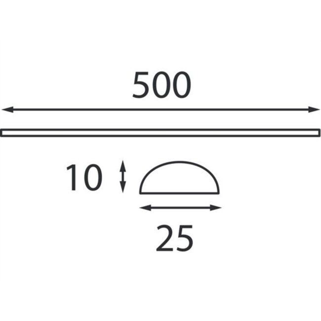 Båtsystem BÅTSYSTEM FLEXIBEL PLASTPROFIEL FOR LED TAPE AND SUPERSTRIP, 100CM