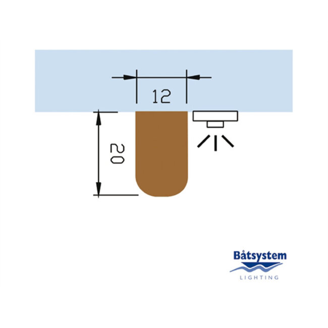 Båtsystem BÅTSYSTEM MAHONIE PROFIEL 25X16MM, 1M VOOR MINI SLEEVE 9350S