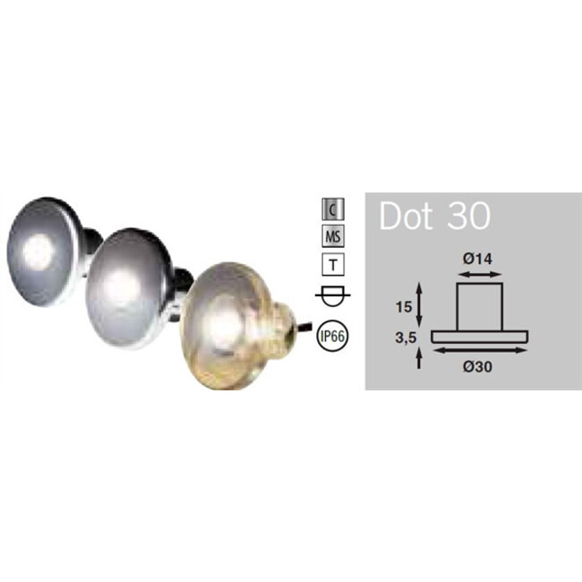 Båtsystem BÅTSYSTEM DOT 30 LED, CHROOM