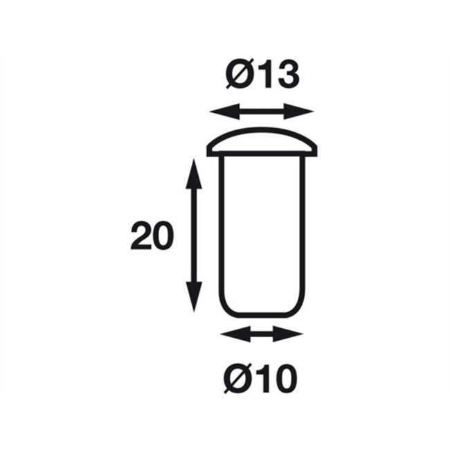 Båtsystem BÅTSYSTEM DOT LED TRANSPARANT BLAUW, 12V-0,15W, IP66