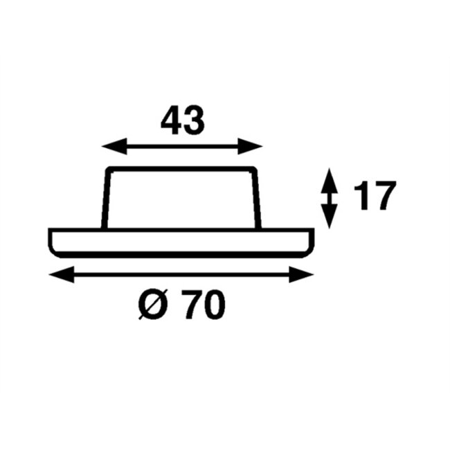 Båtsystem BÅTSYSTEM STAR INBOUW, CHROOM, 12V-10W HALOGEEN