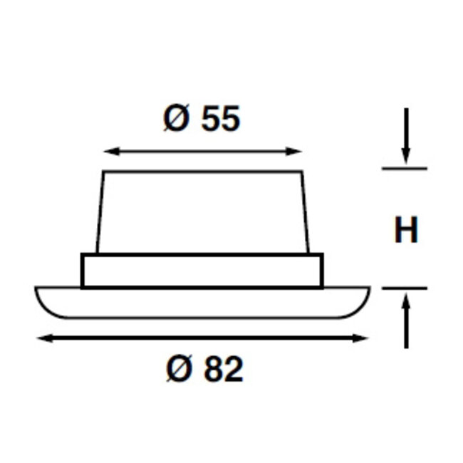 Båtsystem BÅTSYSTEM PINTO LED LENS CHROOM, 50 GR, 12V-2,5W