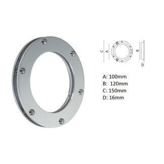 Moonlight RONDE LICHTRAND 100MM, MESSING GEPOLIJST - 8D.16.L