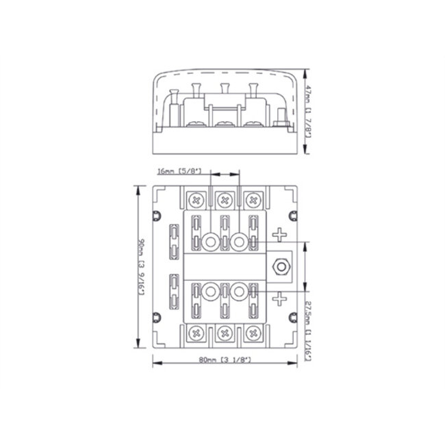 BEP 6-Voudige, Afdekte Zekeringhouder