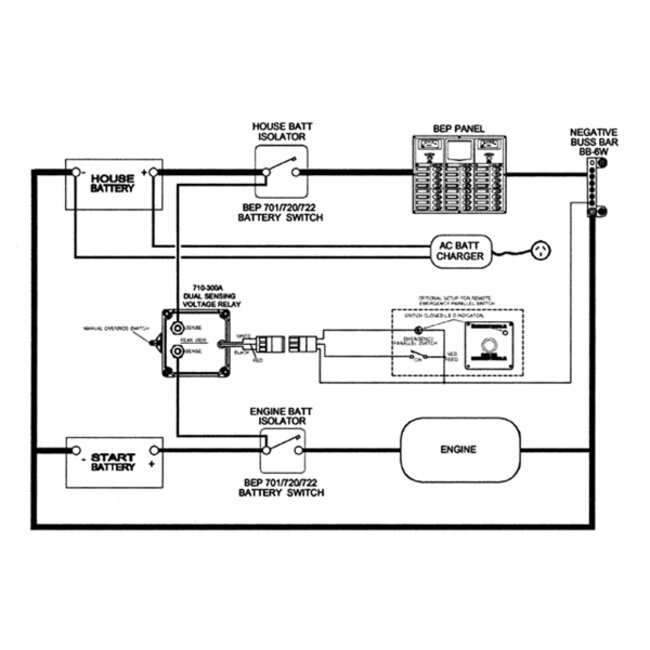 BEP DVSR 12/24V 140 Amp Digital Voltage Sensing Relay