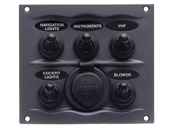 BEP Swd Paneel, 5 Schakelaars+20mm Plug