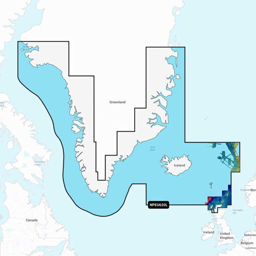 Navionics NAVIONICS MSD/NAV+ LARGE EU620L GREENLAND & ICELAND