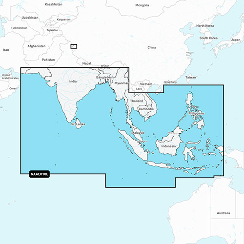 Navionics NAVIONICS MSD/NAV+ LARGE AE010L INDIAN OCEAN & SOUTH CHINA SEA