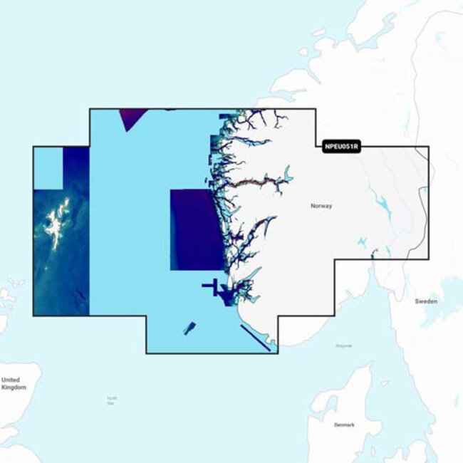 Navionics NAVIONICS MSD/PLATINUM+ REGULAR NPEU051R NORWAY, LISTA TO SOGNEFJORD