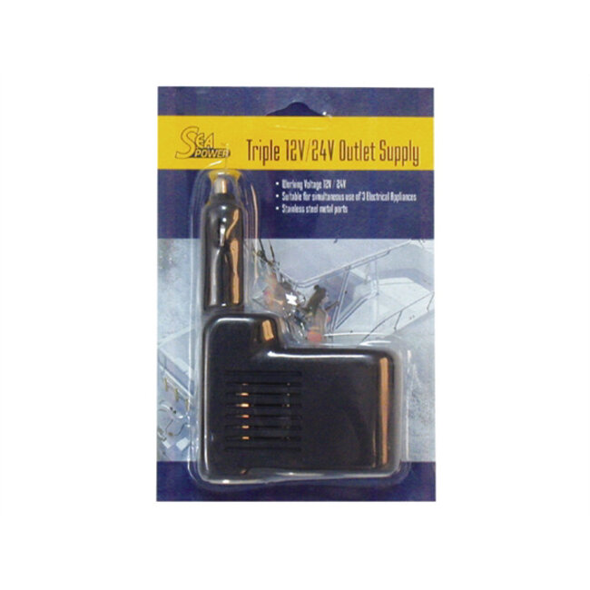 Eval 3-VOUDIG 12V STOPCONTACT, 20MM