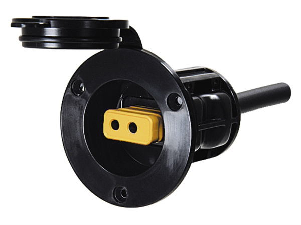 Cannon Flush Mount Power Port Zwart