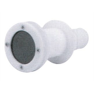 Eval HUIDDOORVOER+TERUGSLAGKLEP, 38MM, WIT