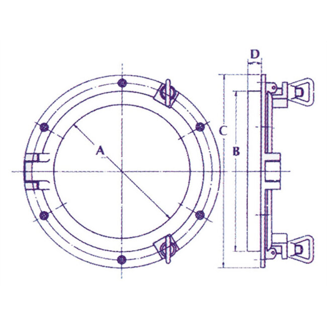 Foresti & Suardi RONDE PATRIJSPOORT 200MM, MESSING GEPOLIJST