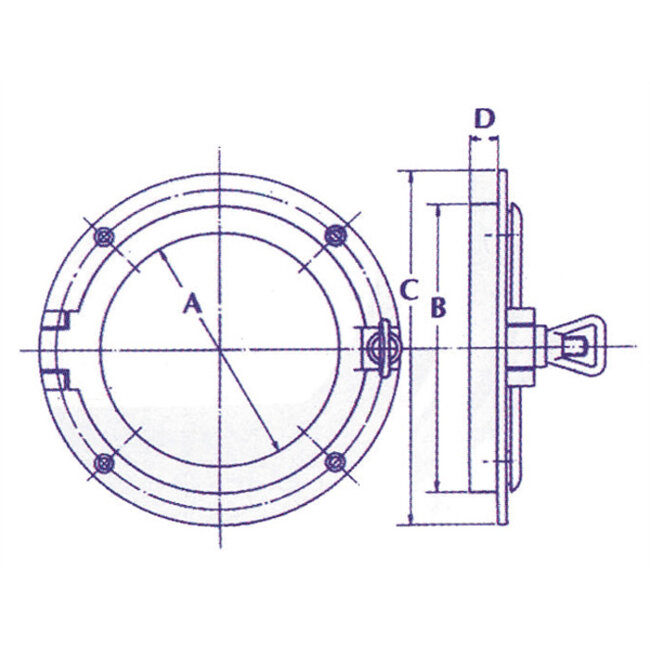 Foresti & Suardi RONDE PATRIJSPOORT 125MM, MESSING GEPOLIJST