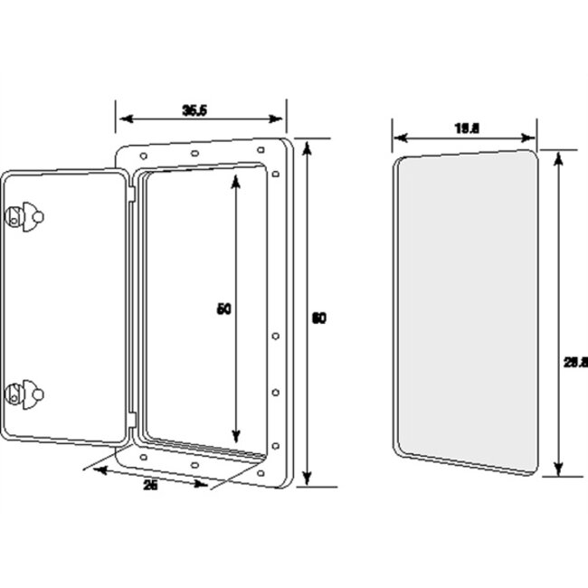 Nuova Rade INSPECTIELUIK 35.5X60 CM M/SLOT WIT