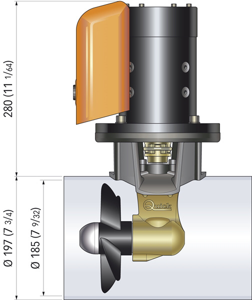 Quick B.S. SINGLE/75KG/24V/Ø 185MM