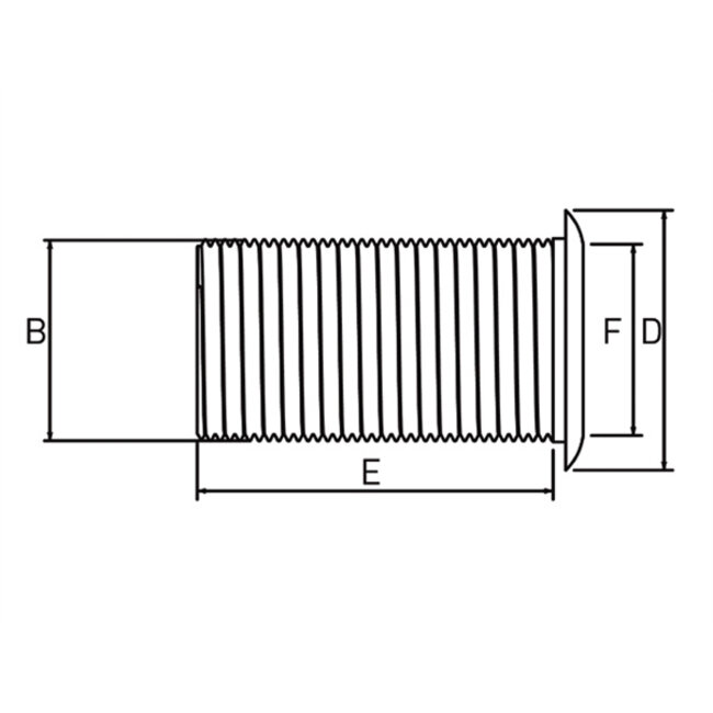 Nuova Rade NYLON DOORVOER 2", L = 72MM