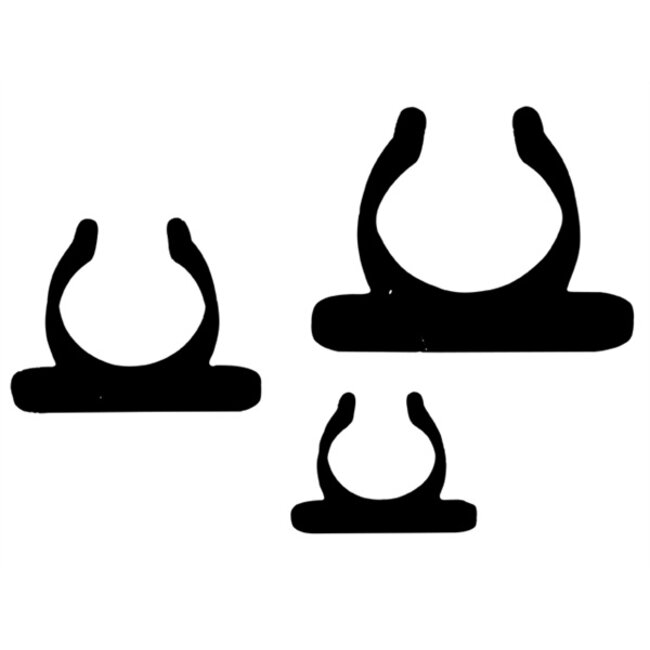 Nuova Rade KUNSTSTOF CLIPS, DIAMETER 25MM, ZWART