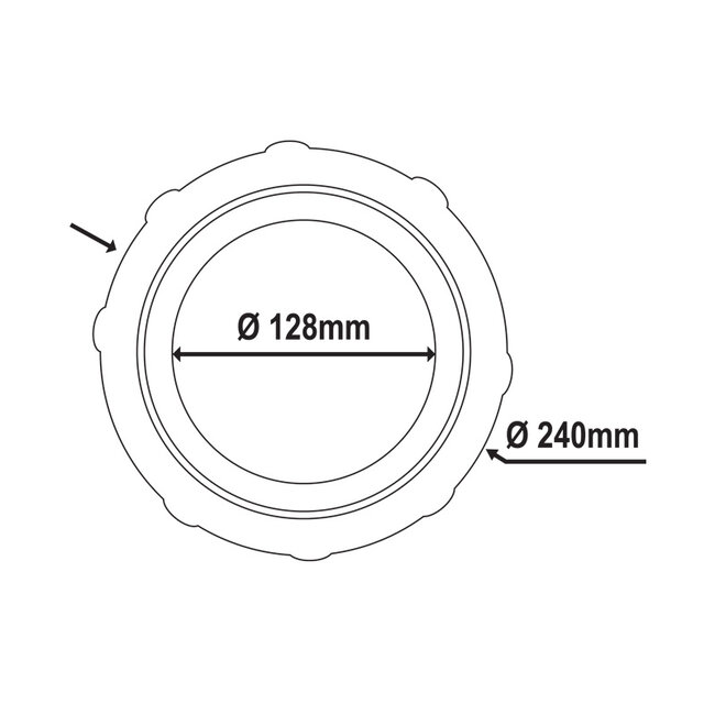 Nuova Rade WATERDICHTE CONTAINER, WIT/ROOD, 8 LITER