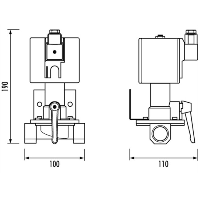 Quick ELEC. AFLSLUITER 24 V 1" 3350 L/H, MAX. 4 BAR, SERIE 9399