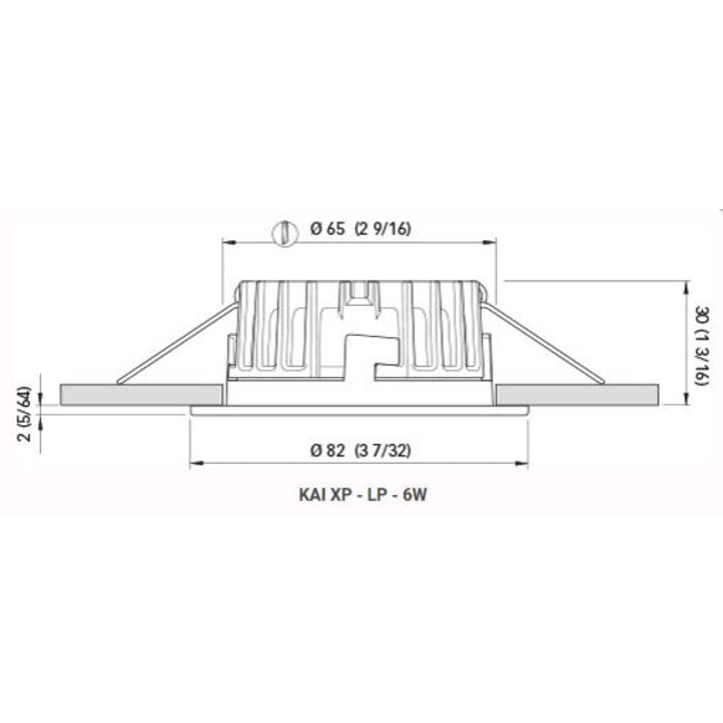 Quick  KAI XP LP LED WARM 6W 1030 RVS (VEERMONTAGE)