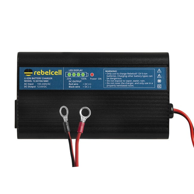 Rebelcell ACCULADER 12.6V10A LI-ION - VOOR 12V35AV/12V50AV/12V70AV ACCU