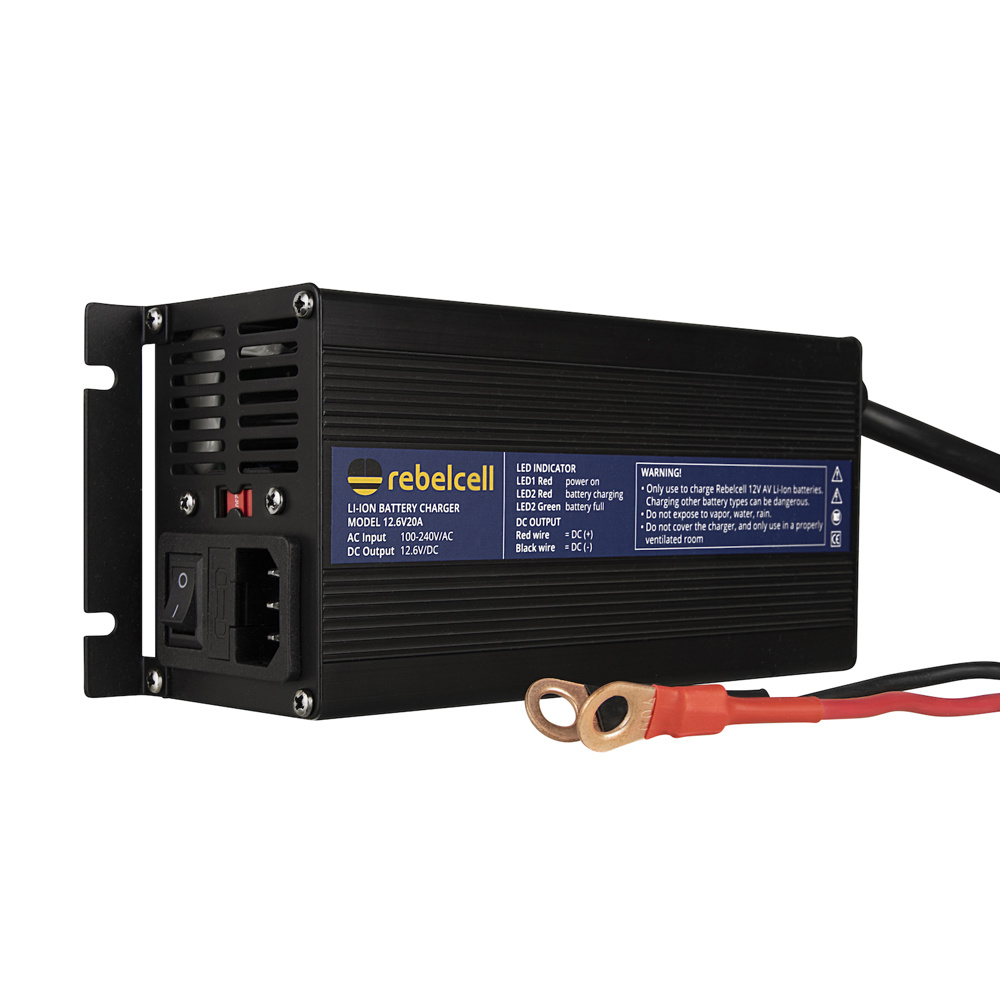 Rebelcell ACCULADER 12.6V20A LI-ION - VOOR 12V50AV/12V70AV/12V100AV/12V140AV ACCU