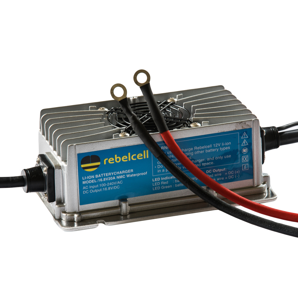 Rebelcell ACCULADER 16.8V20A LI-ION (IP65) WATERDICHT TBV 12V50/12V100 LI-ION ACCU 16.8 VOLT