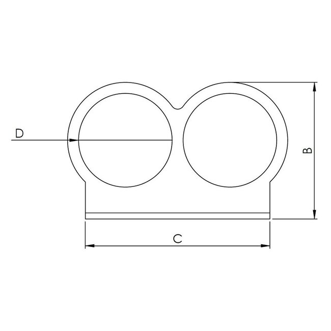 HOLLEX Bekerhouder dubbel 102x138mm