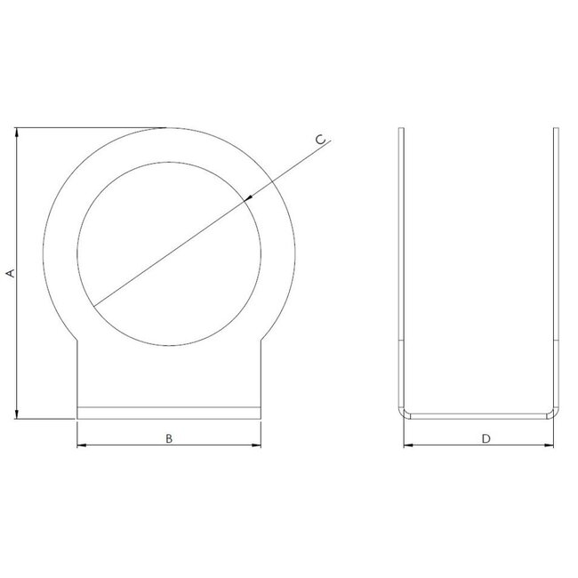 HOLLEX Bekerhouder enkel 111x70mm