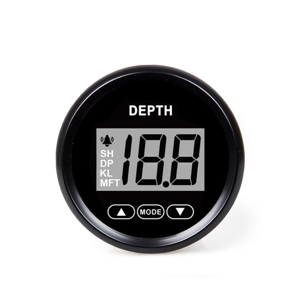 HOLLEX Dieptemeter Zwart 9-32V + Spiegeltransd.