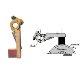 HOLLEX Enkele houder t.b.v. stroomafnemer