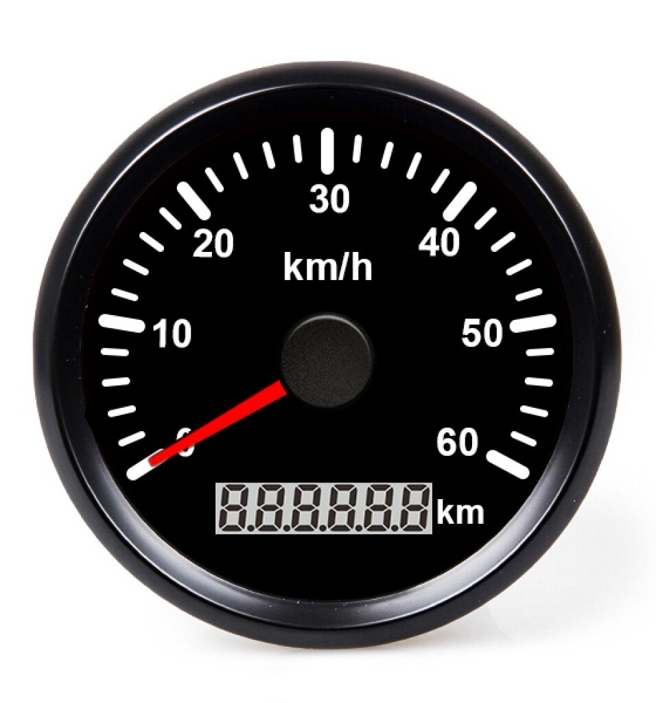 HOLLEX GPS Snelheidsmeter Zwart 0-60km/h 9-32V