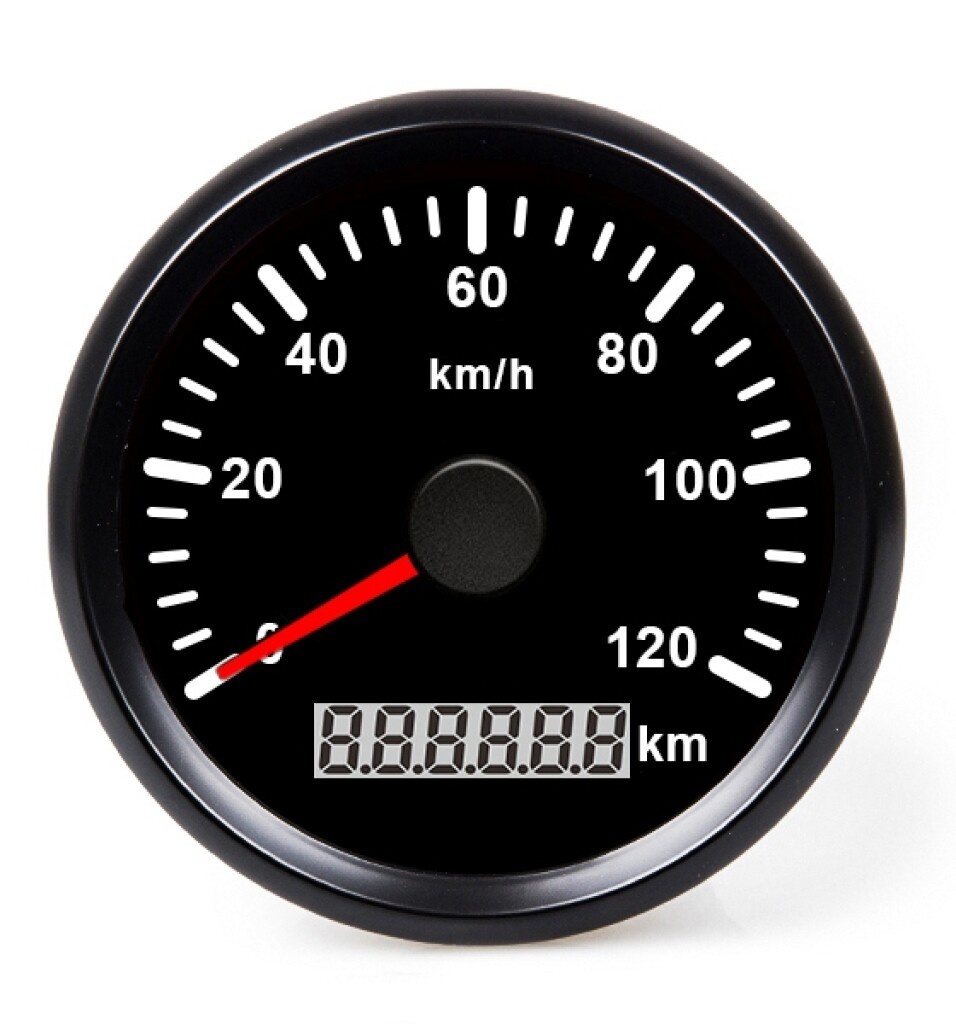 HOLLEX GPS Snelheidsmeter Zwart 0-120km/h 9-32V